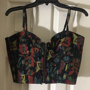 Tapestry Cropped Bustier! Possibly A/B-Cup